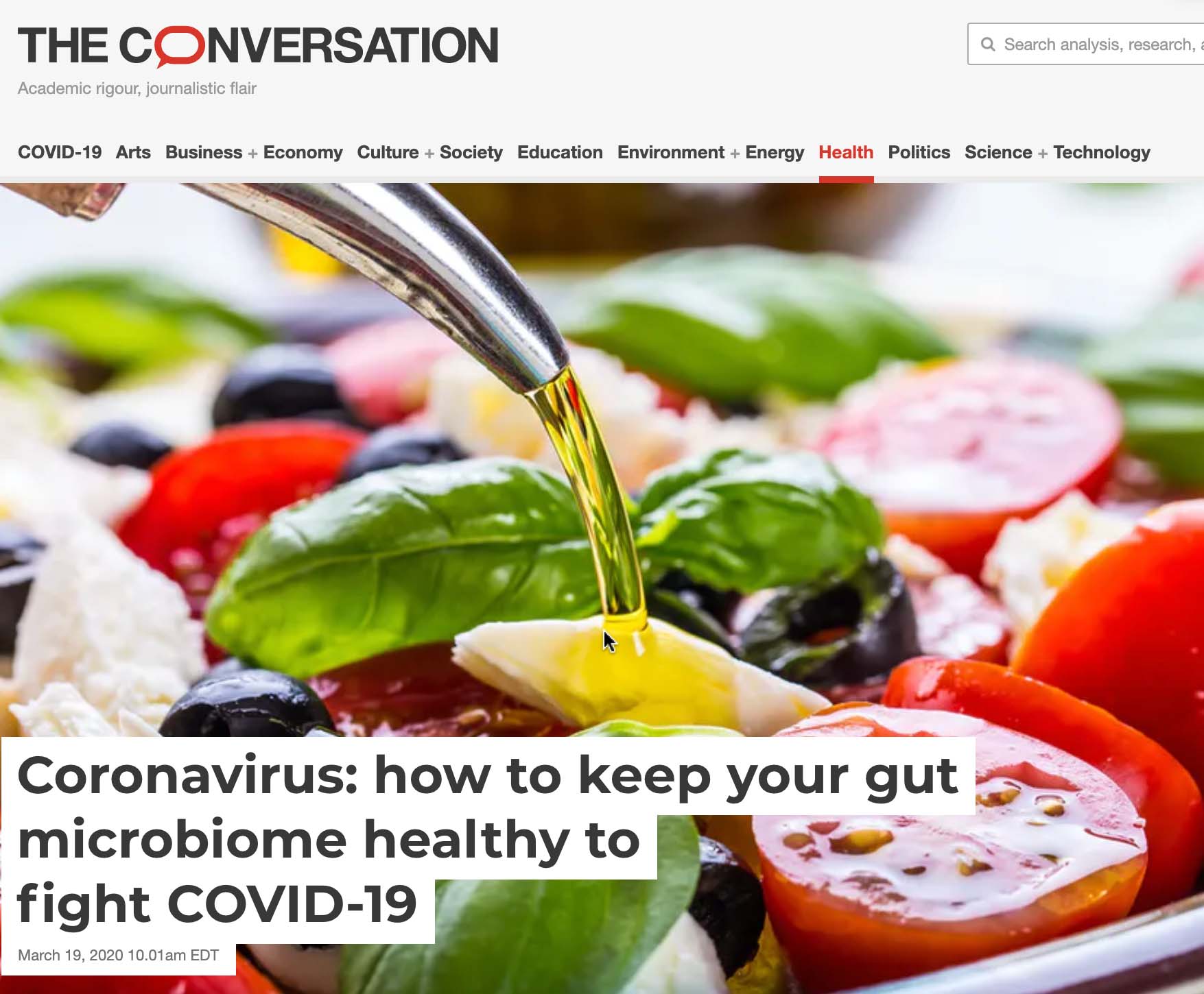 The Conversation How to eat well against COVID